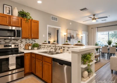 Club 715 | Apartments For Rent in Mesa, AZ | Open Space Great Room Area + Kitchen